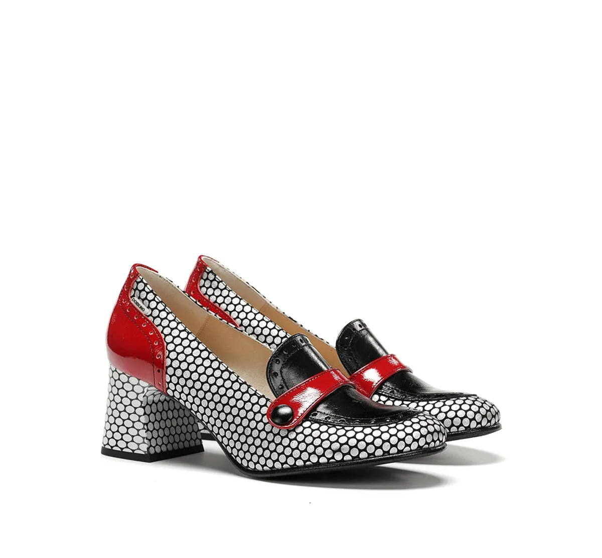 Fluchos Daci D9676 mocassini donna neri tacco