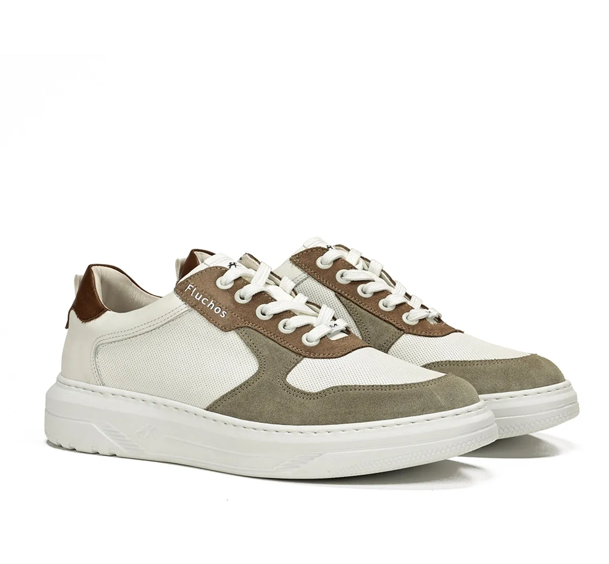 Fluchos Boston F1970 sneakers uomo verdi leggeri