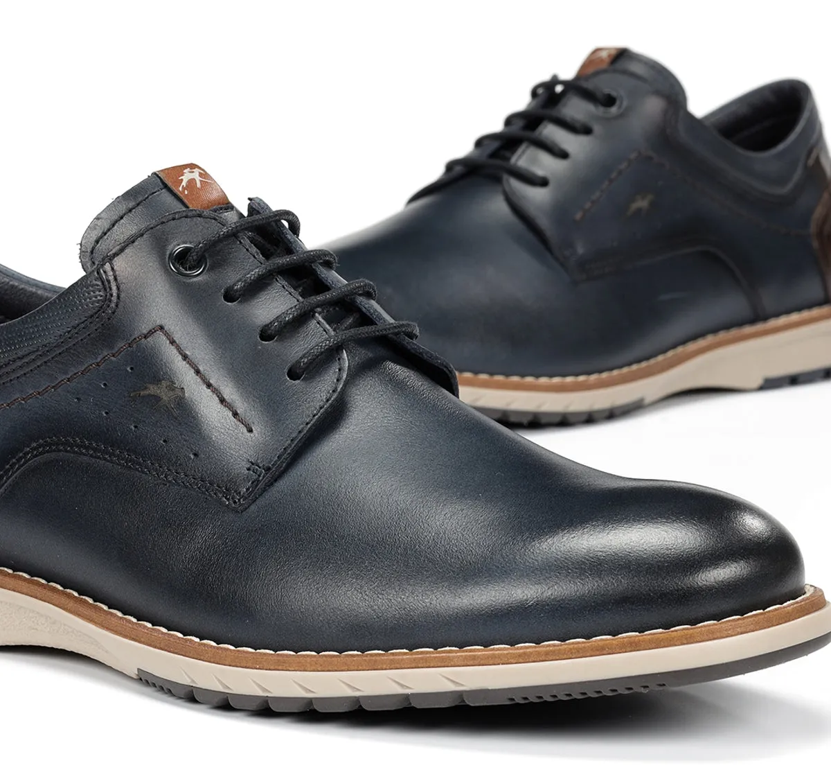 Fluchos Taylor F2091 Scarpe Uomo Blu Cuciture Contrasto