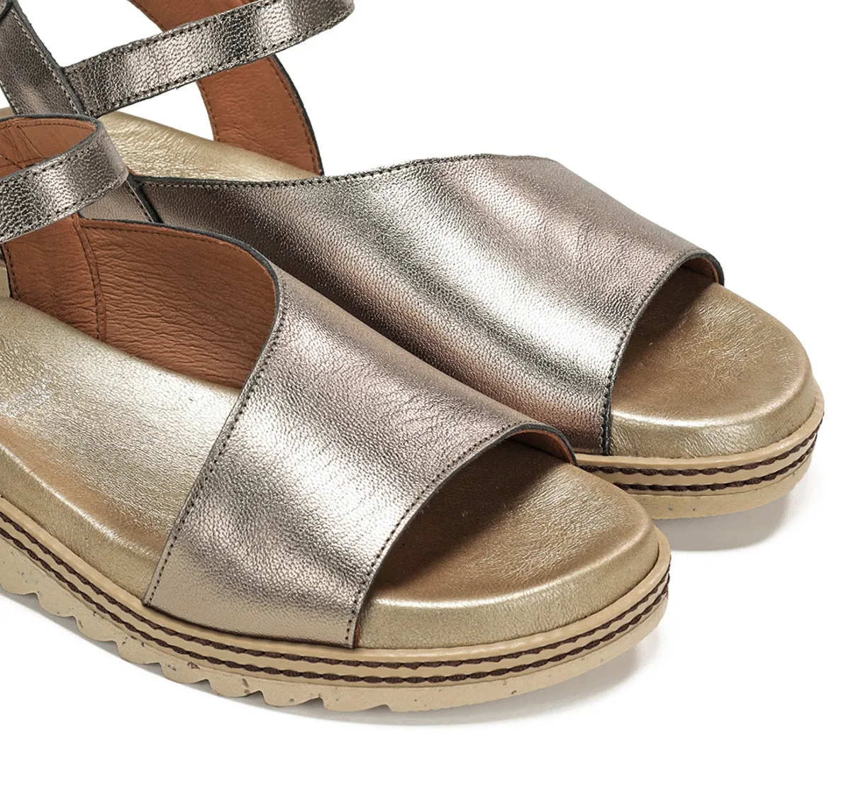 Fluchos Espe D8771 sandali argento donna velcro