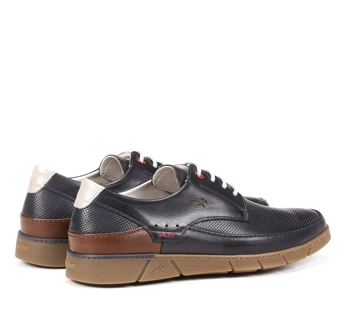 Fluchos Barry F1156 Scarpe Uomo Blu Allacciate Casual
