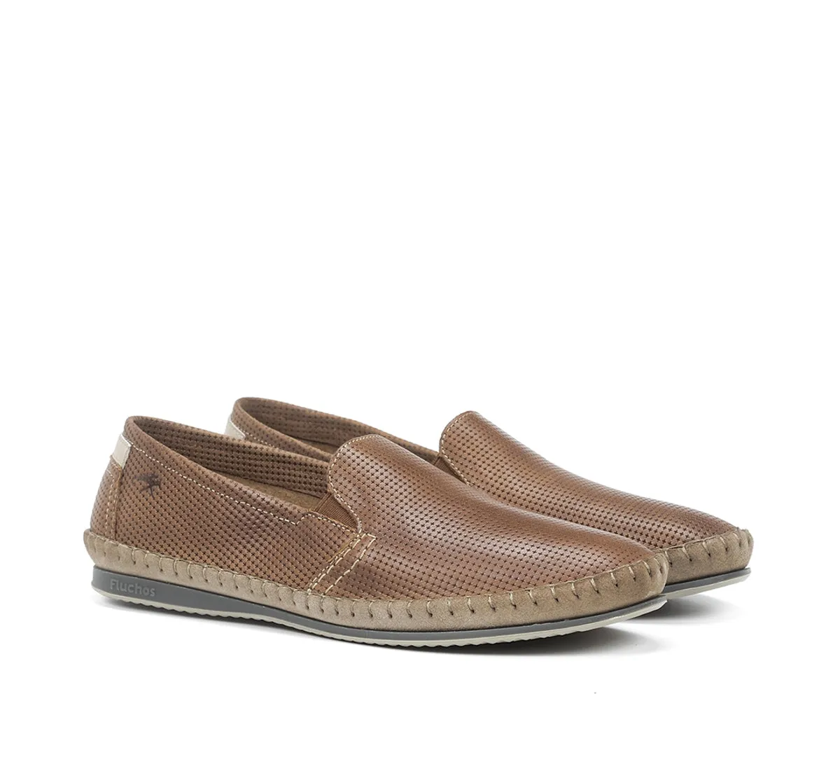 Fluchos Bahamas 8674 mocassini uomo marroni slip-on
