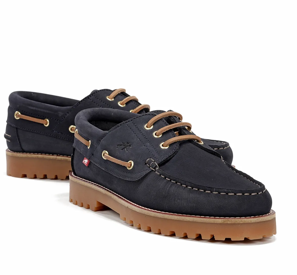 Fluchos Scott F0054 Scarpe Barca Uomo Blu Gomma