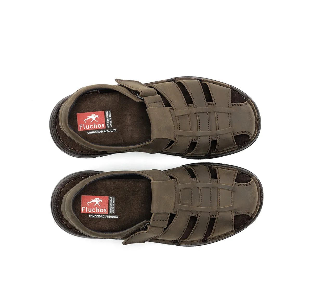 Fluchos Azores F2198 sandali uomo verde velcro