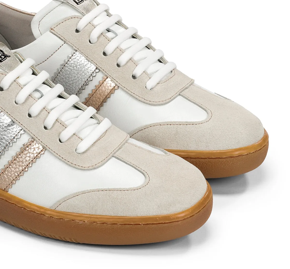 Fluchos Lynn D9476 Sneaker Donna Taupe con Velcro