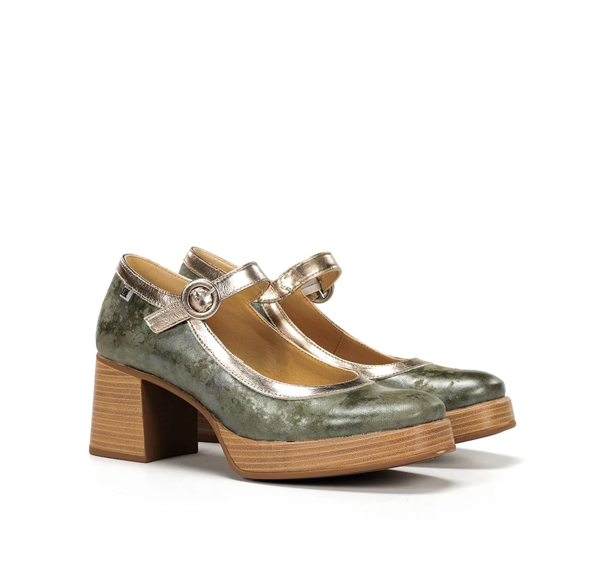 Fluchos Cristel D9661 sandalo donna verde plateau