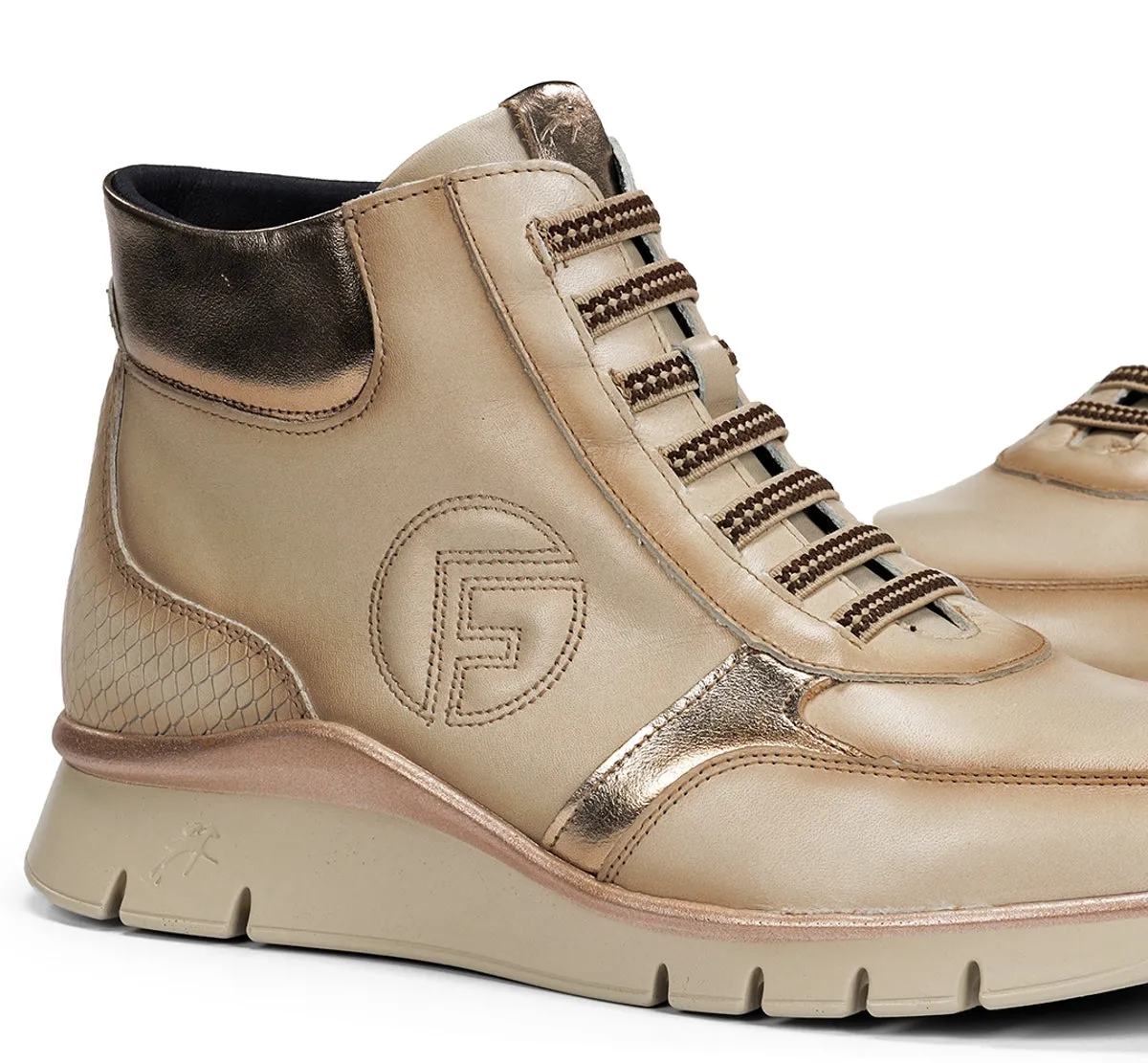 Fluchos Union F2077 stivaletti bianchi pianta larga