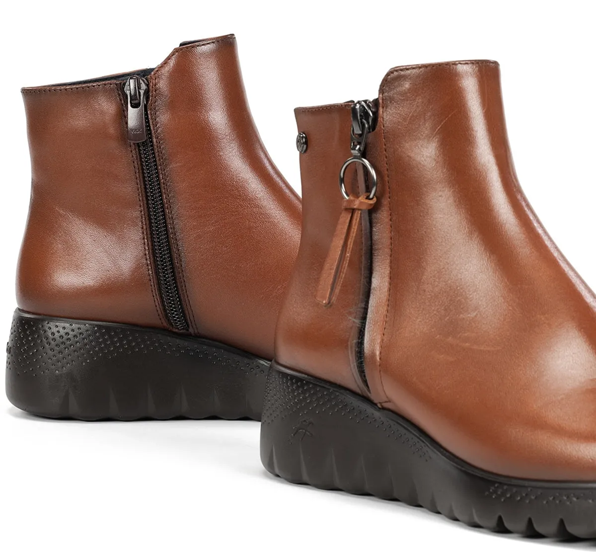 Fluchos Live F2100 tronchetti donna marroni zeppa