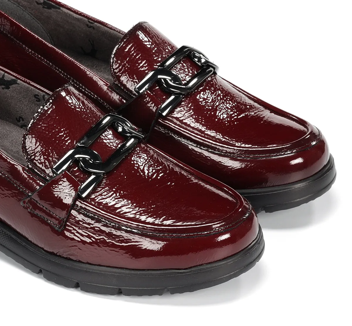 Fluchos Gladis F1794 mocassini donna rossi leggeri