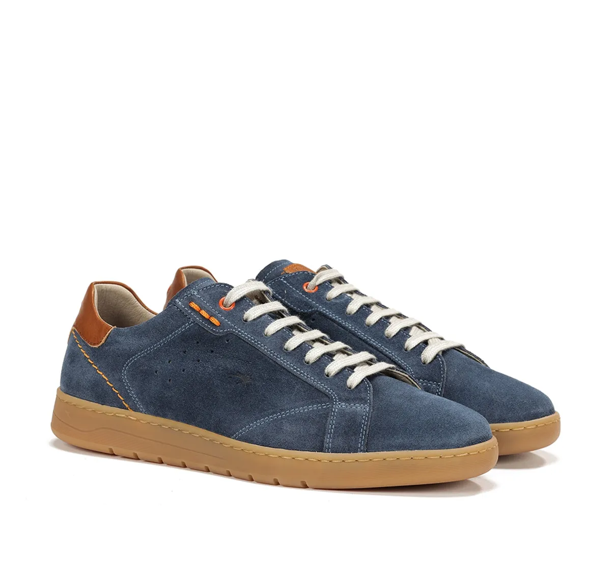 Fluchos Leo F1727 sneakers uomo blu suola retro