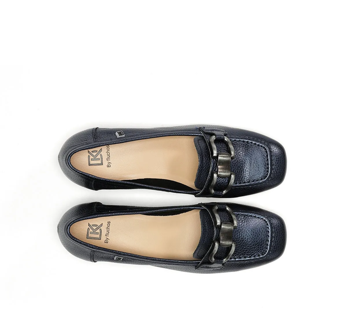 Dorking Gia D9303 mocassini donna blu tacco