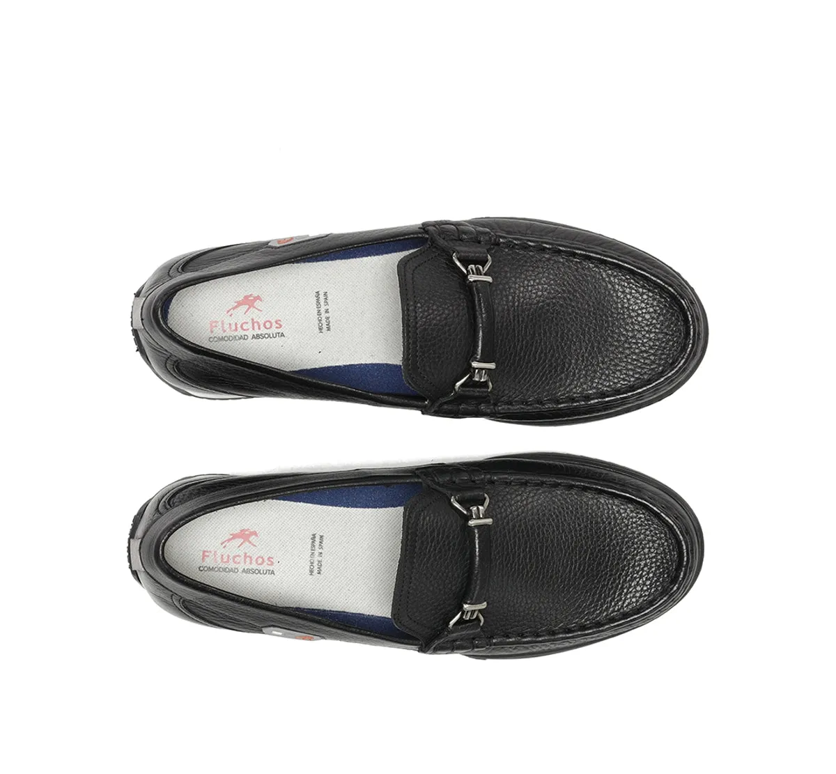 Fluchos Bruno F2433 mocassini uomo neri suola grip