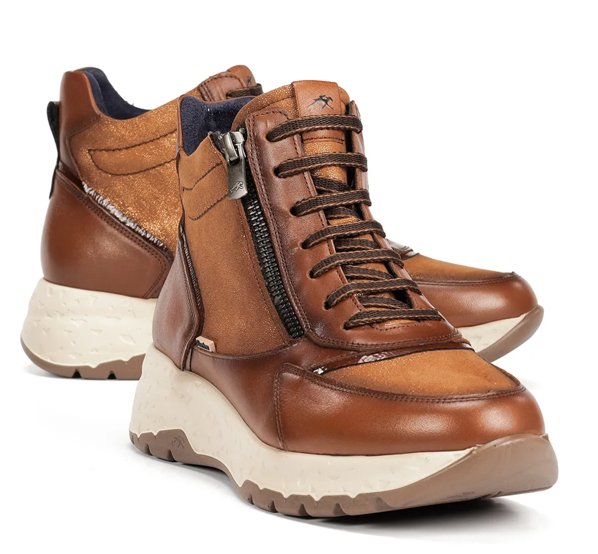Fluchos Nexus F2311 stivaletti donna marroni pelle
