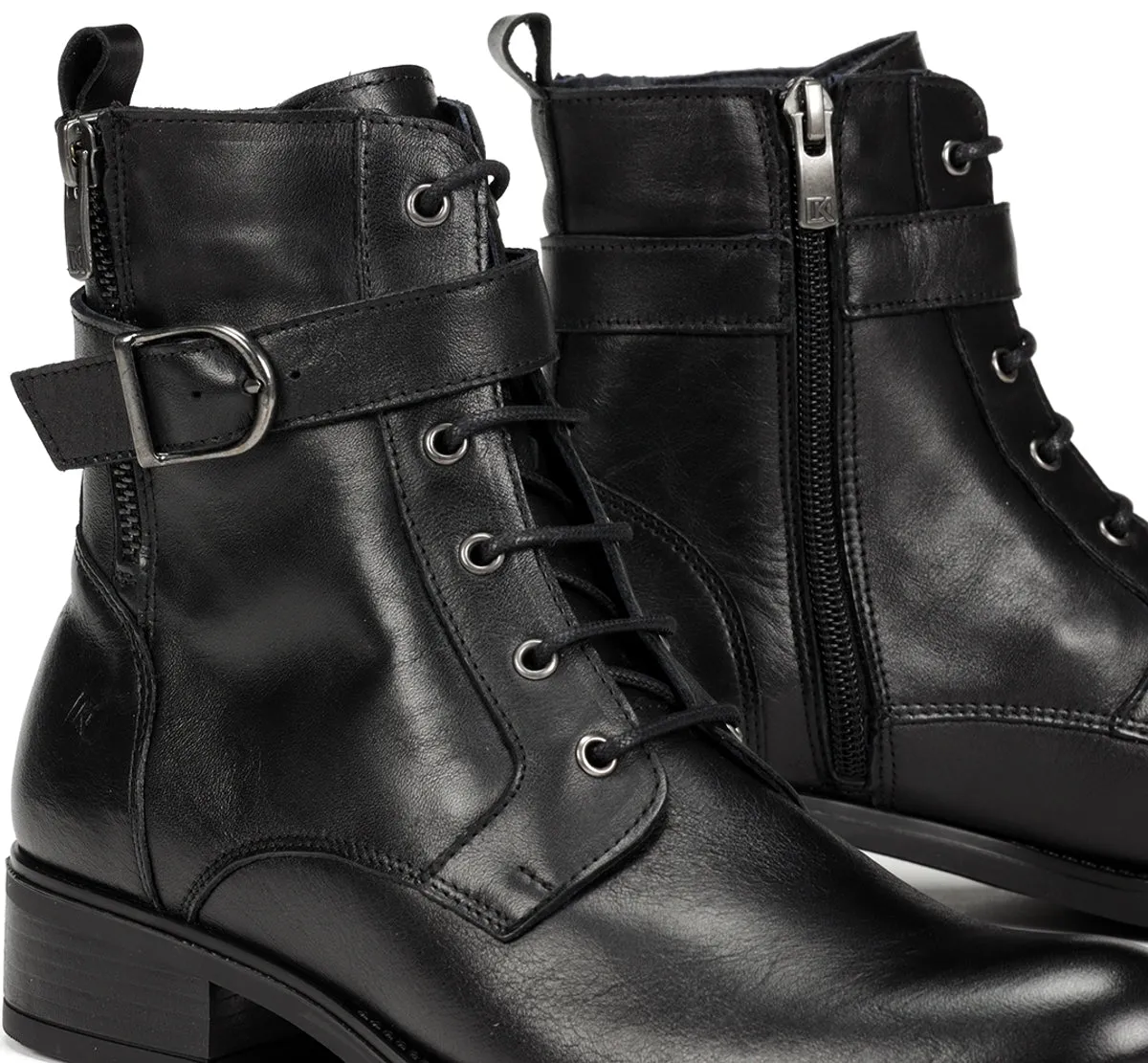 Dorking Chad D9123 stivaletti donna neri tacco basso