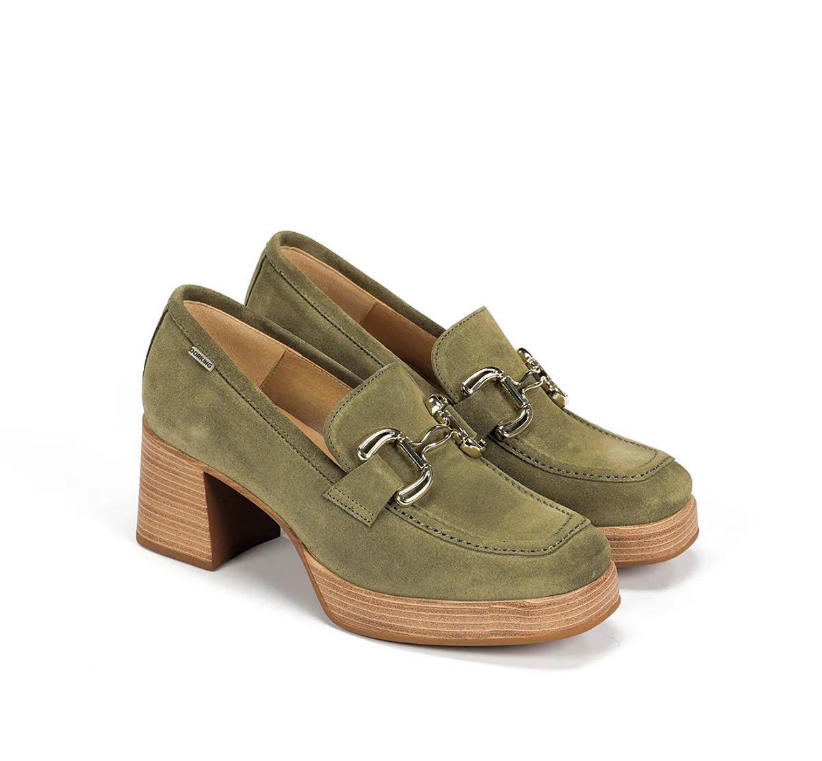 Dorking Cristel D9438 mocassini donna verdi zeppa