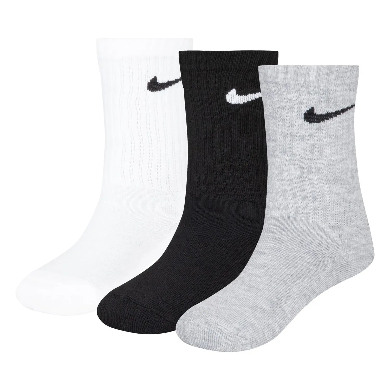 Nike Basic Pack Crew 3pk calzini bambino 5-7 anni nero cotone
