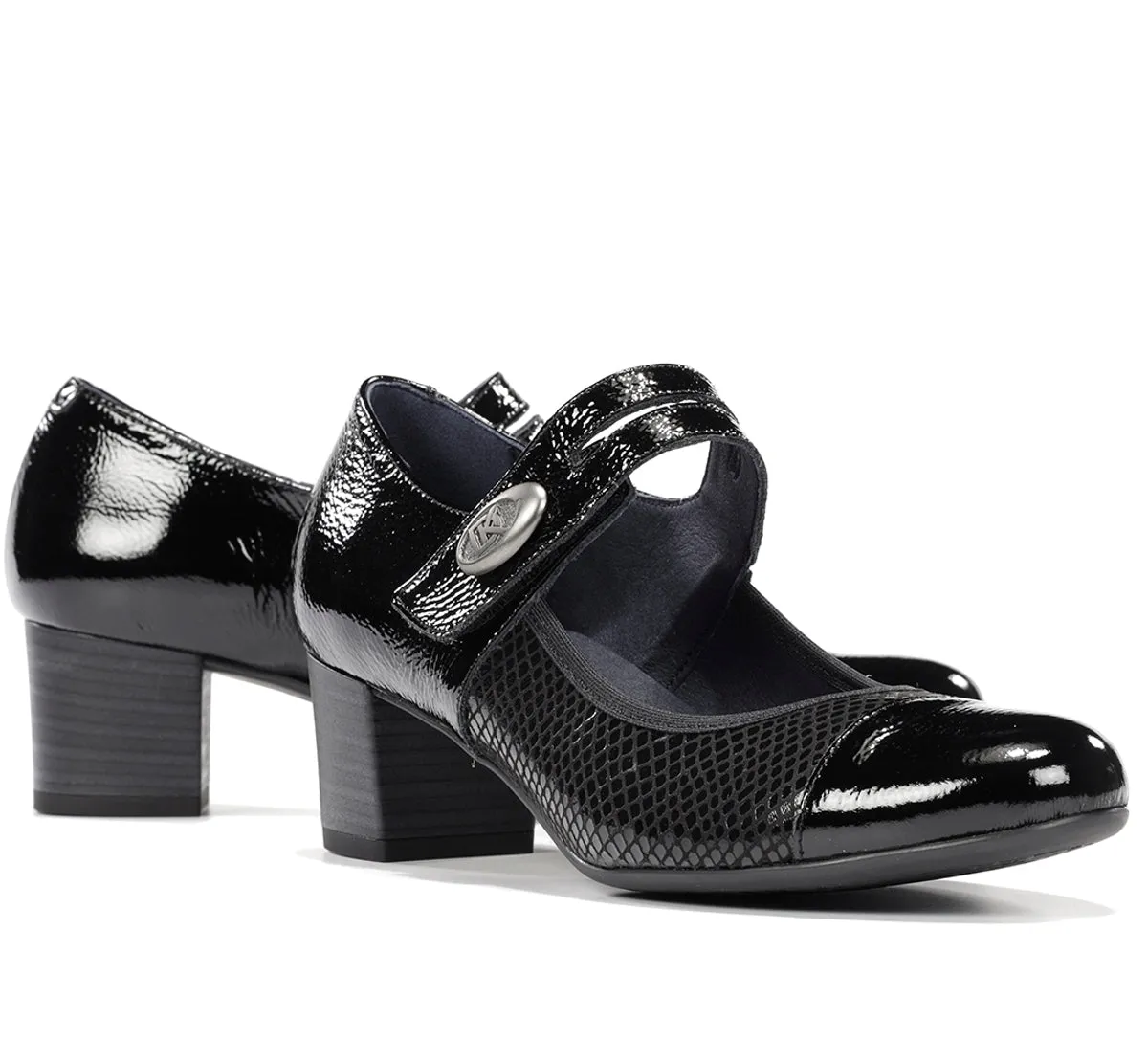 Dorking Geminis D8637 scarpe donna nere tacco