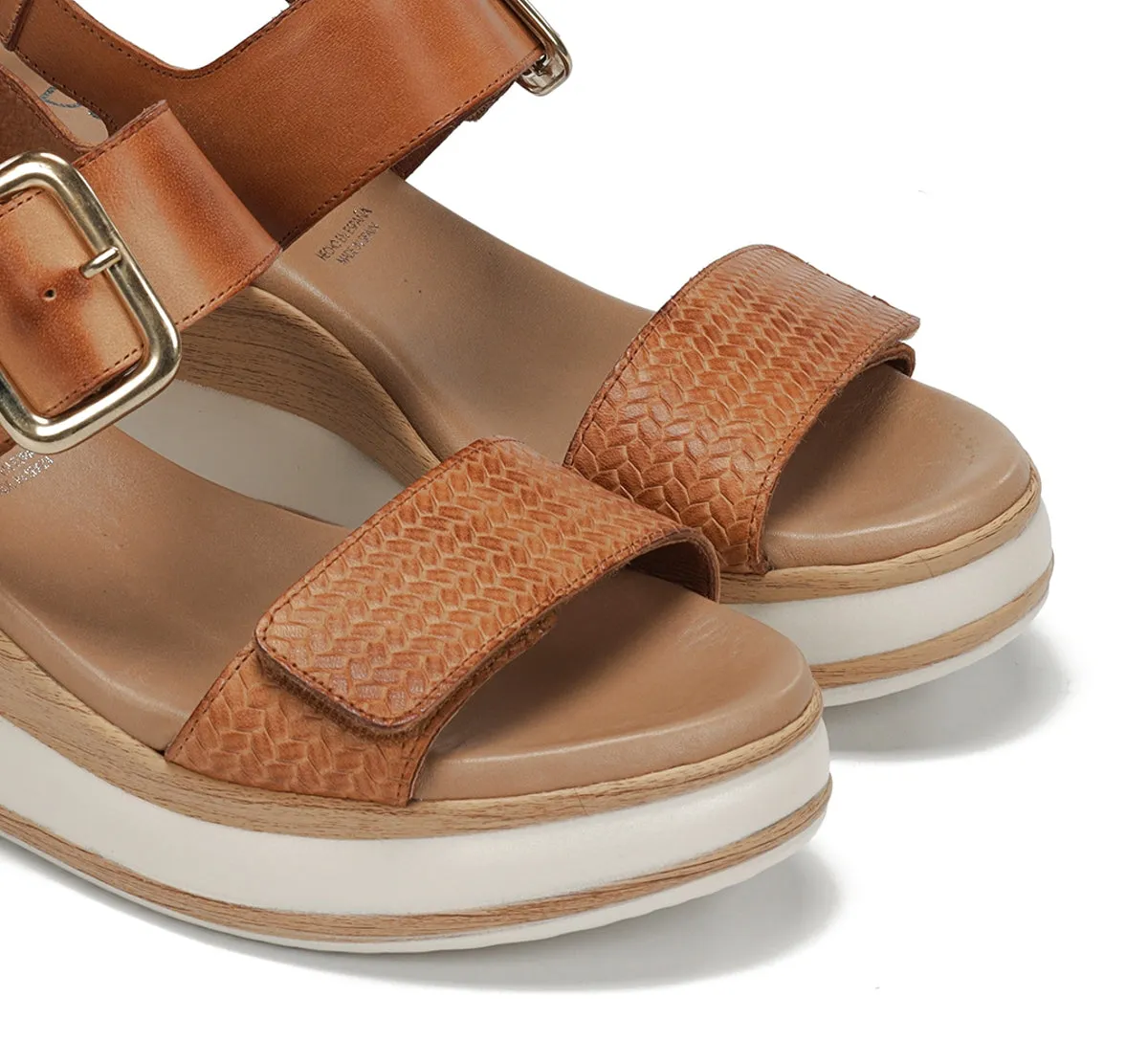 Dorking Prince D9642 sandali donna marroni zeppa