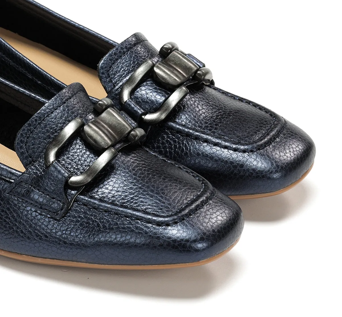Dorking Gia D9303 mocassini donna blu tacco