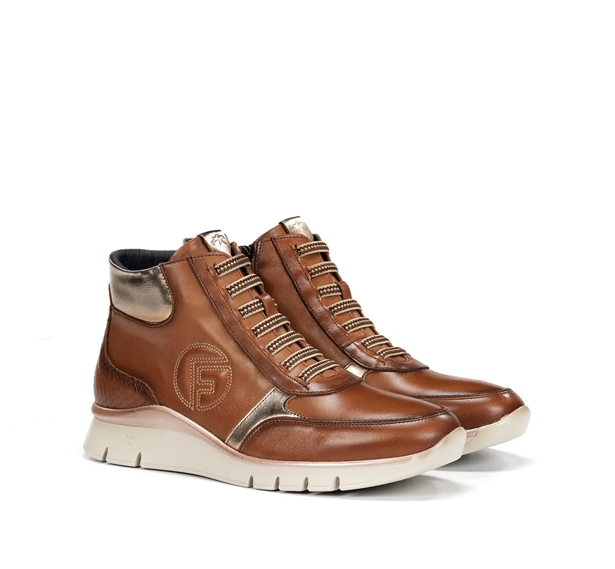 Fluchos Union F2077 stivaletti marrone donna larghi