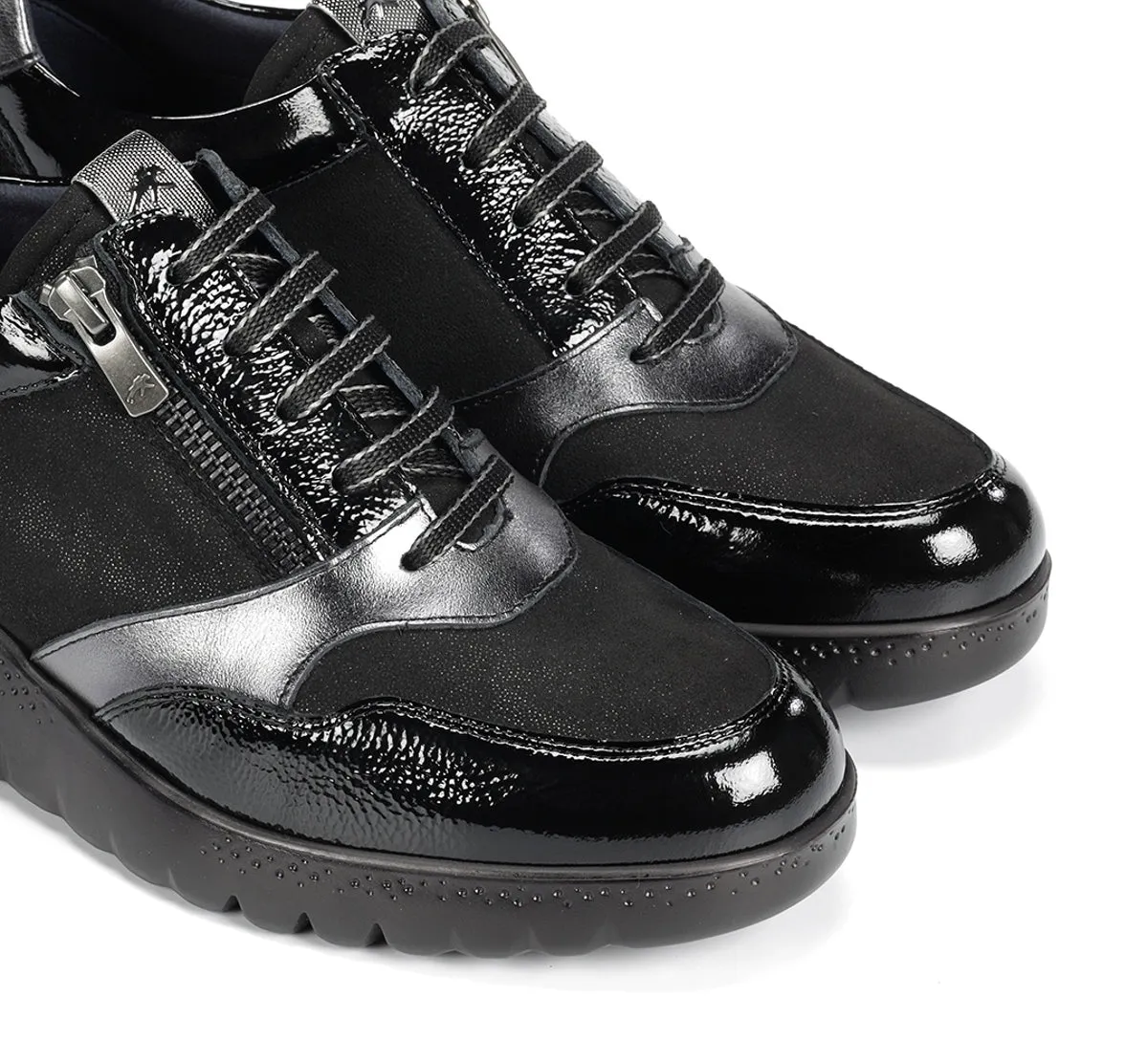 Fluchos Live F2248 Sneakers Nere Donna Zeppa