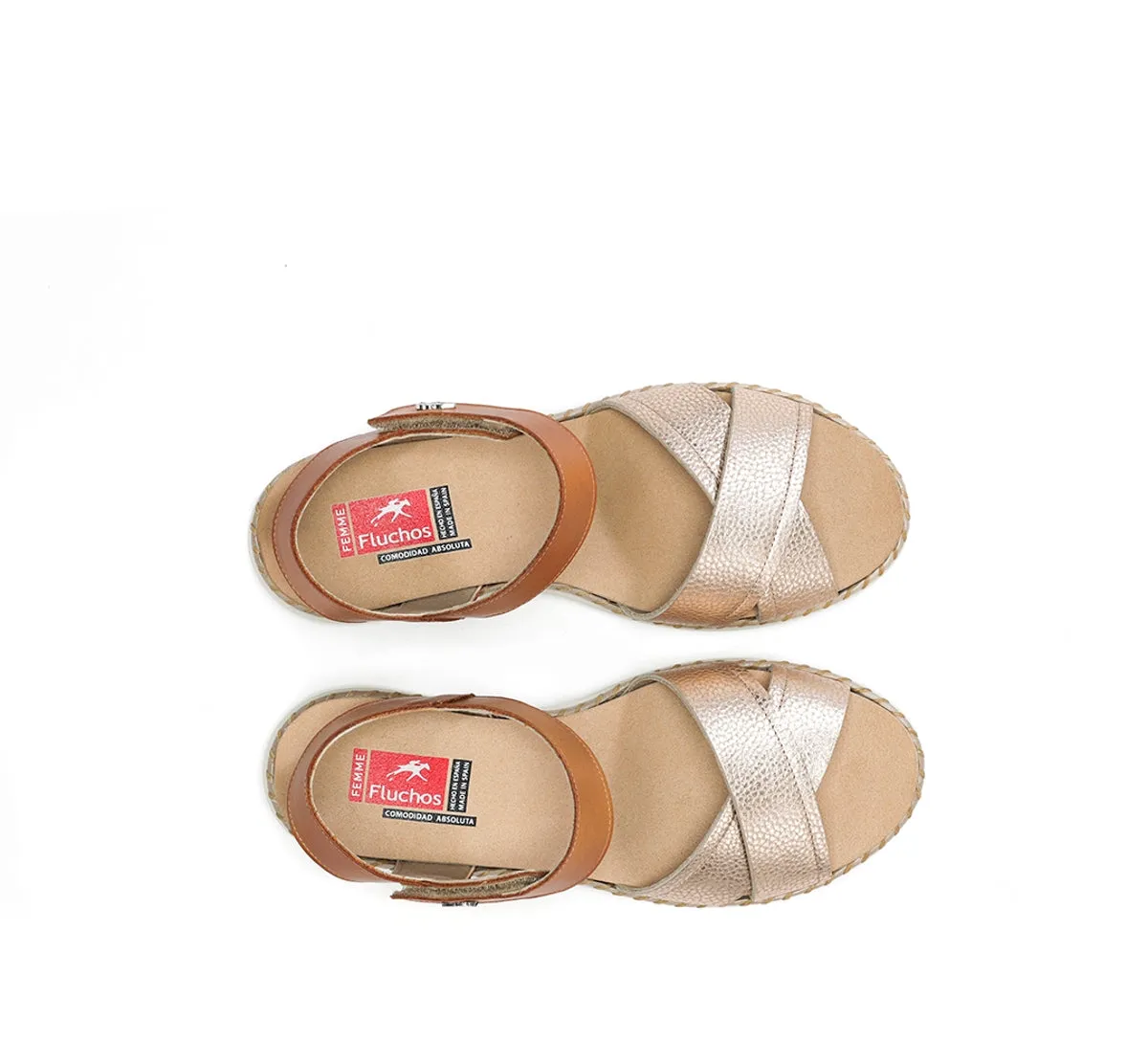 Fluchos Leza F2139 sandalo donna oro leggero
