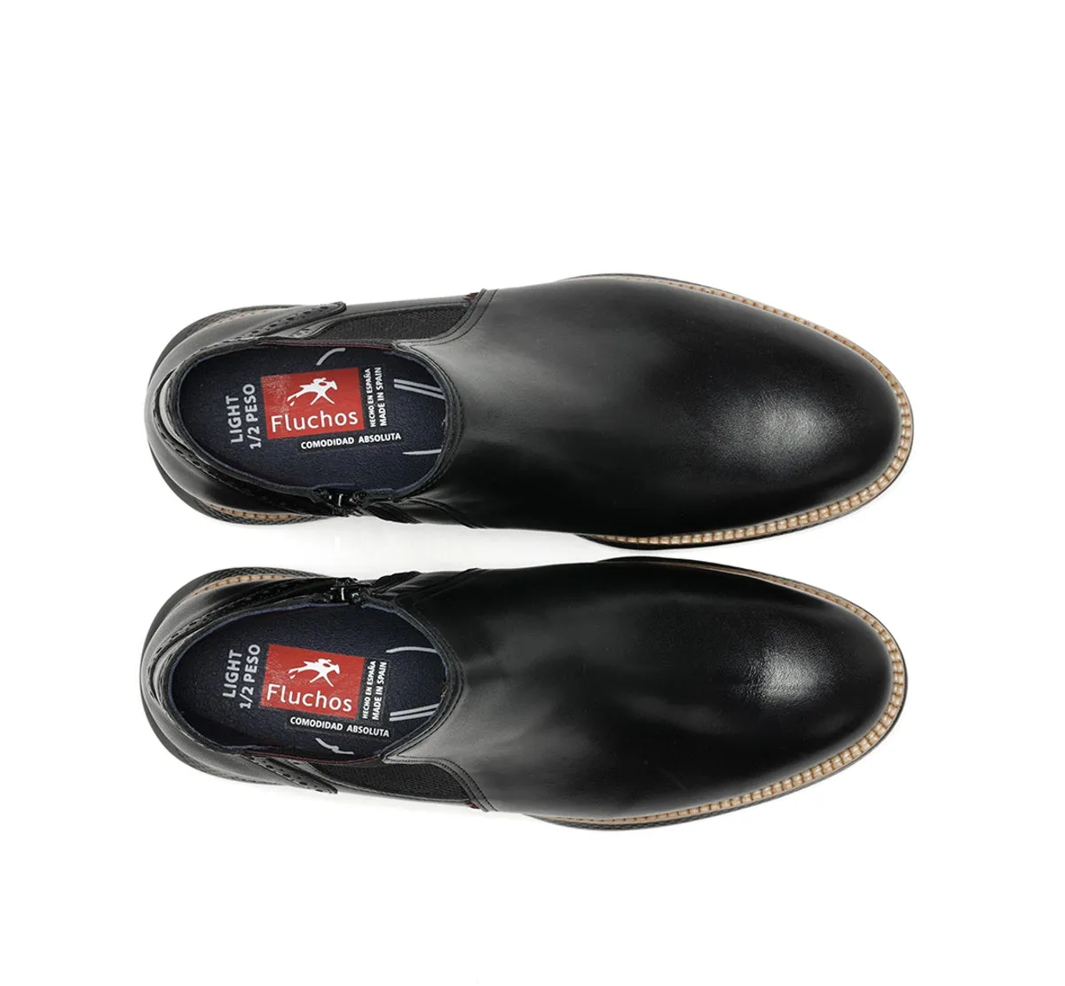 Fluchos William F1354 stivaletto uomo nero pelle