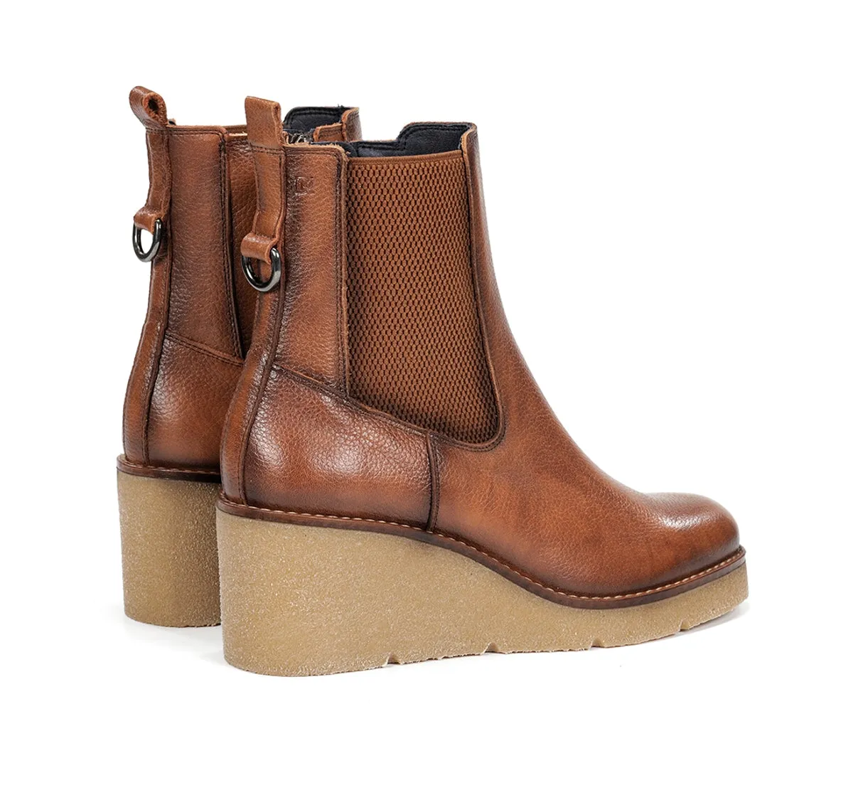 Dorking Lalie D9191 tronchetti donna marroni zeppa