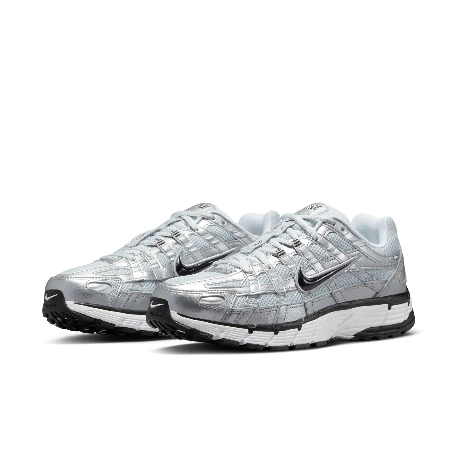 Nike P-6000 Sneaker Donna White Black Metallic Silver