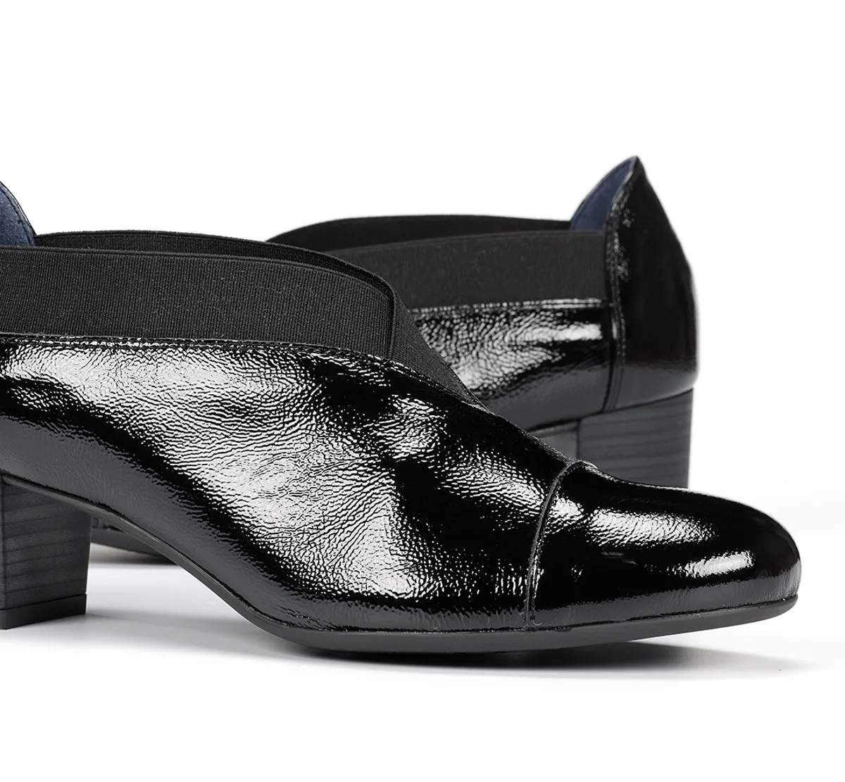 Fluchos Geminis D8638 scarpe donna nero tacco medio