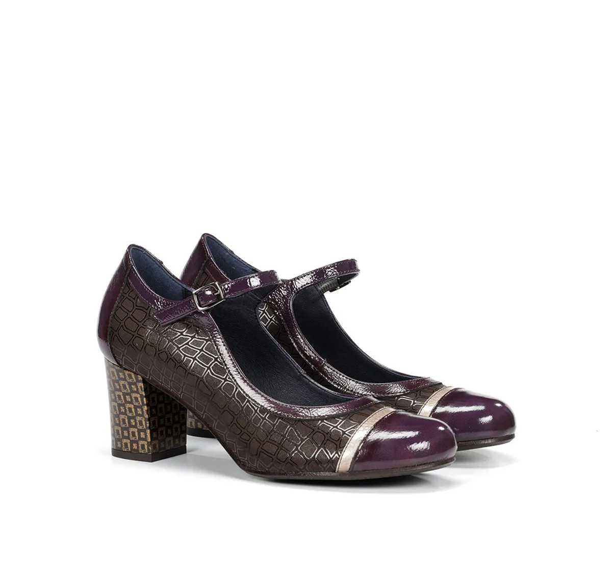 Dorking Rodin D8669 scarpe donna marrone fibbia