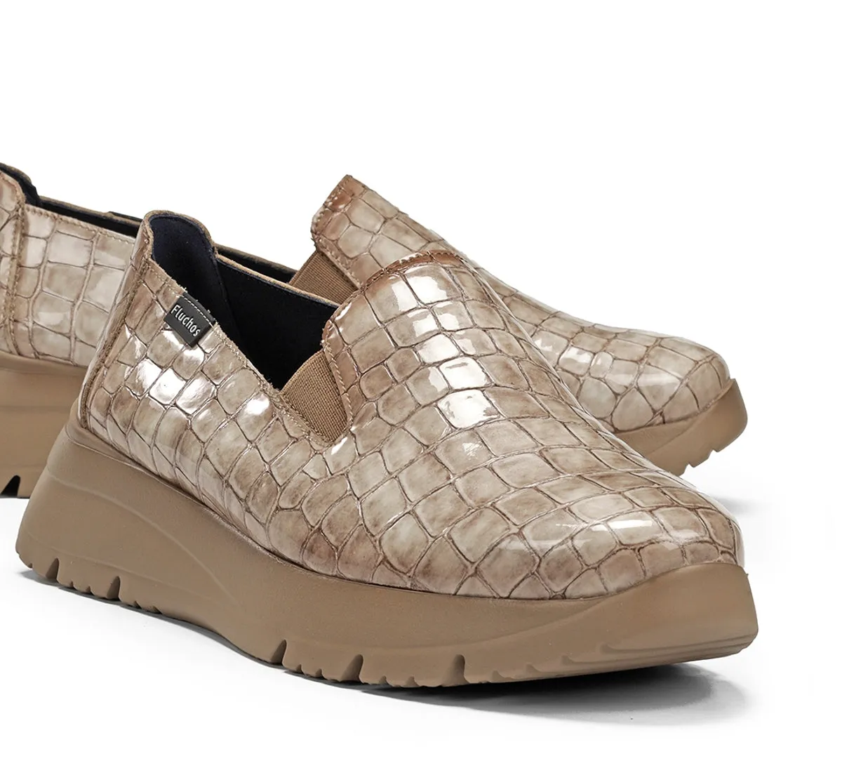 Fluchos Eira F2159 slip on donna tortora casual
