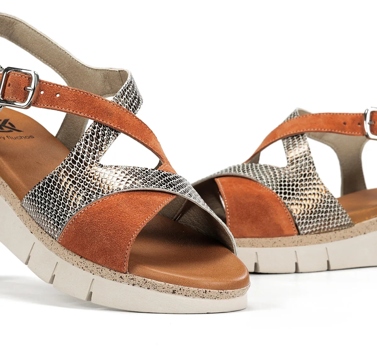 Fluchos Klau D9485 sandali marroni donna