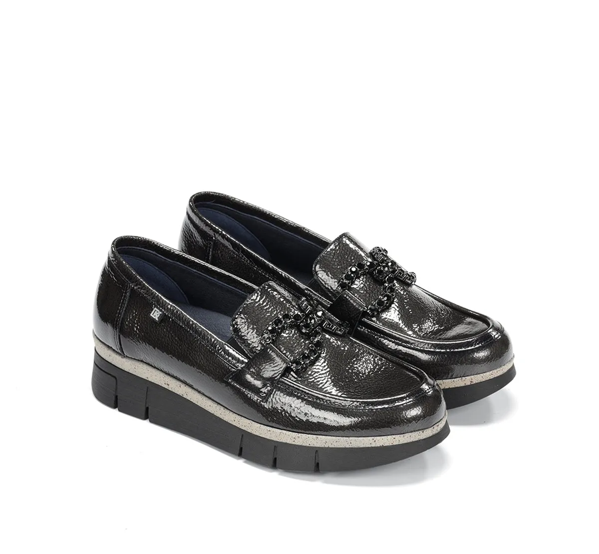 Fluchos India D9325 mocassini donna grigi suola sport