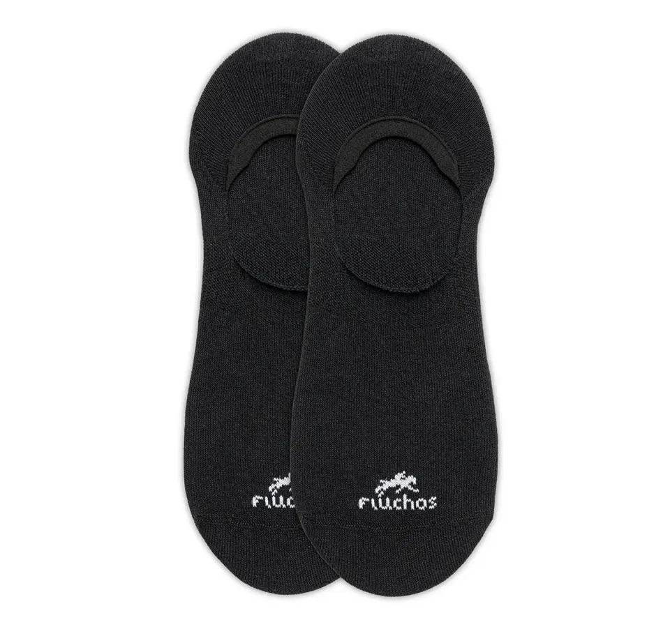 Fluchos CA0002 fantasmini uomo neri 2 paia cotone