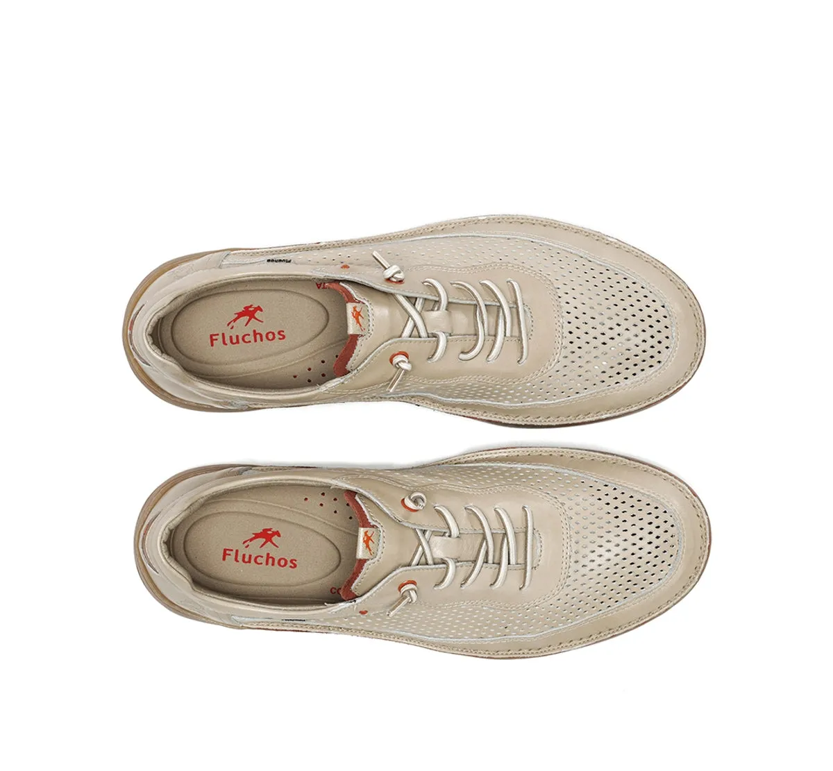 Fluchos Lenox F2219 sneakers uomo beige pianta larga