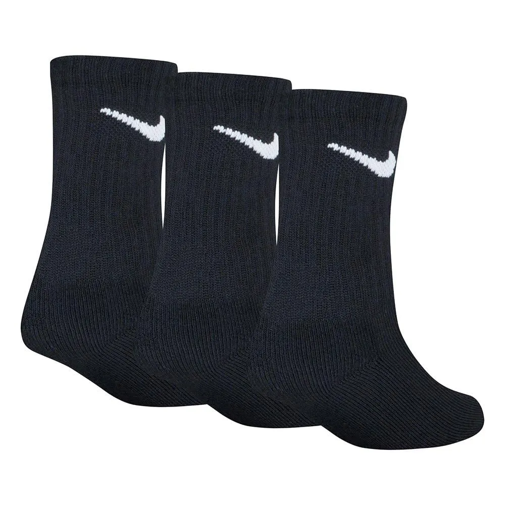 Nike Basic Pack Crew 3pk calzini bambino 5-7 anni nero cotone