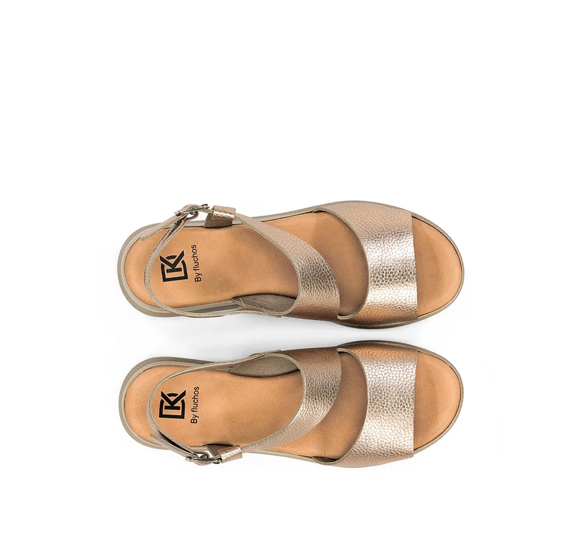Dorking by Fluchos Ever D9495 sandali donna oro fibbia