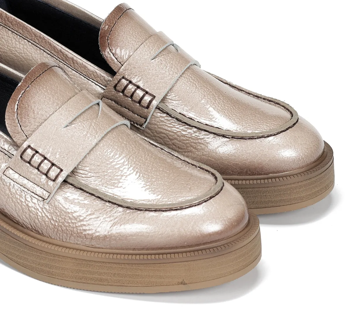 Fluchos Idaly D9380 mocassini taupe donna eleganti