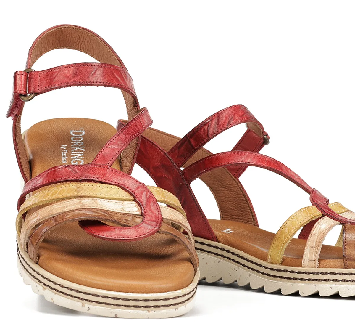 Fluchos Espe D9113 sandali donna rossi