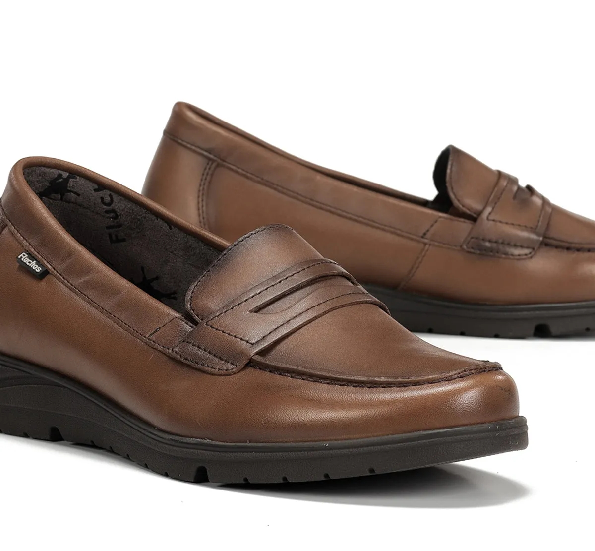 Fluchos Styll F1835 mocassini donna marroni comodi