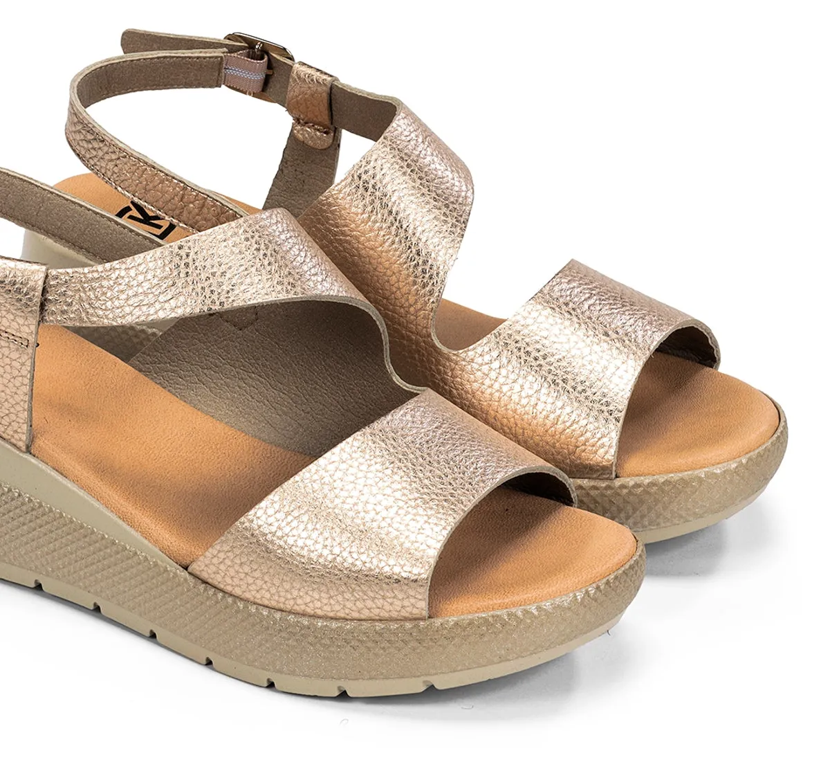 Dorking by Fluchos Ever D9495 sandali donna oro fibbia