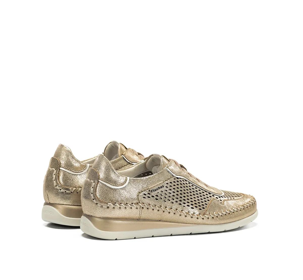 Fluchos Sella F2249 sneakers donna oro con zeppa