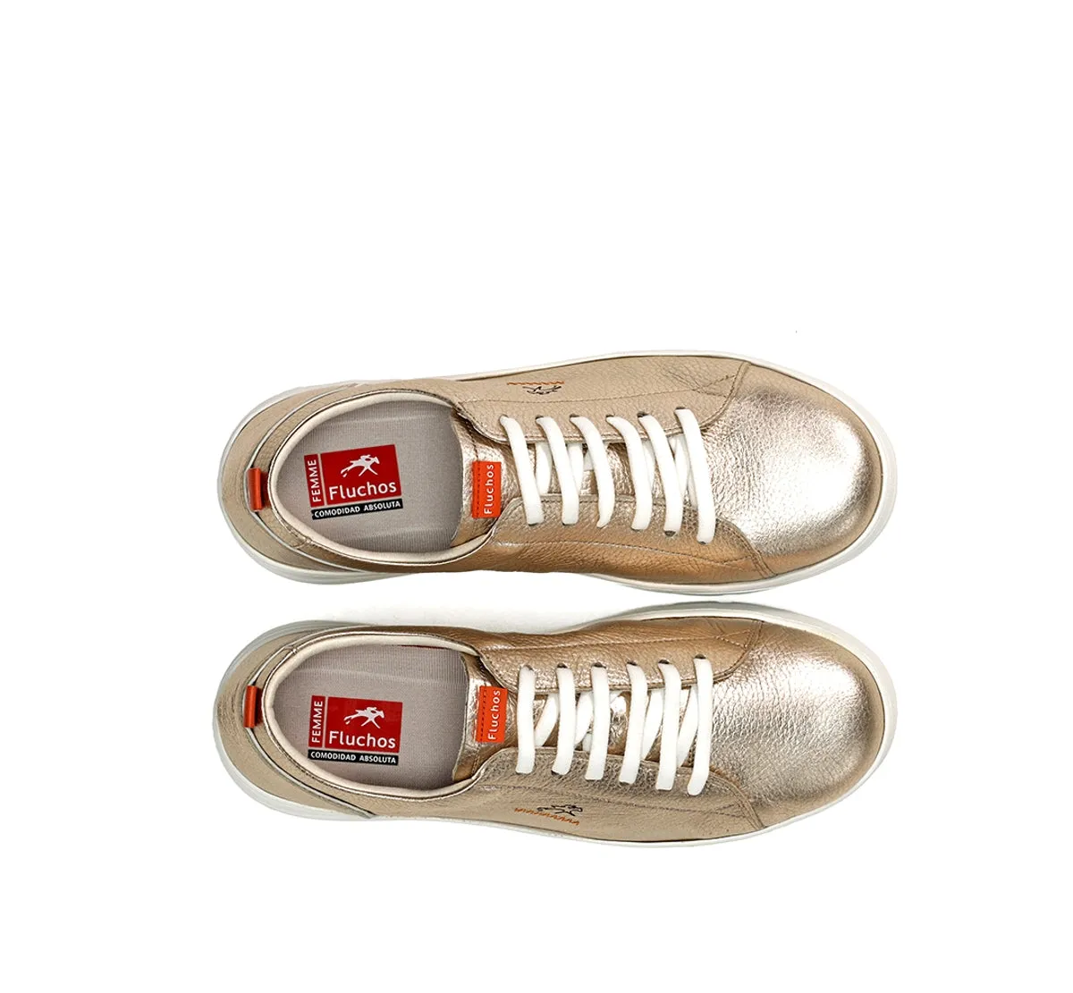 Fluchos Pompas F1917 sneakers dorate donna leggere
