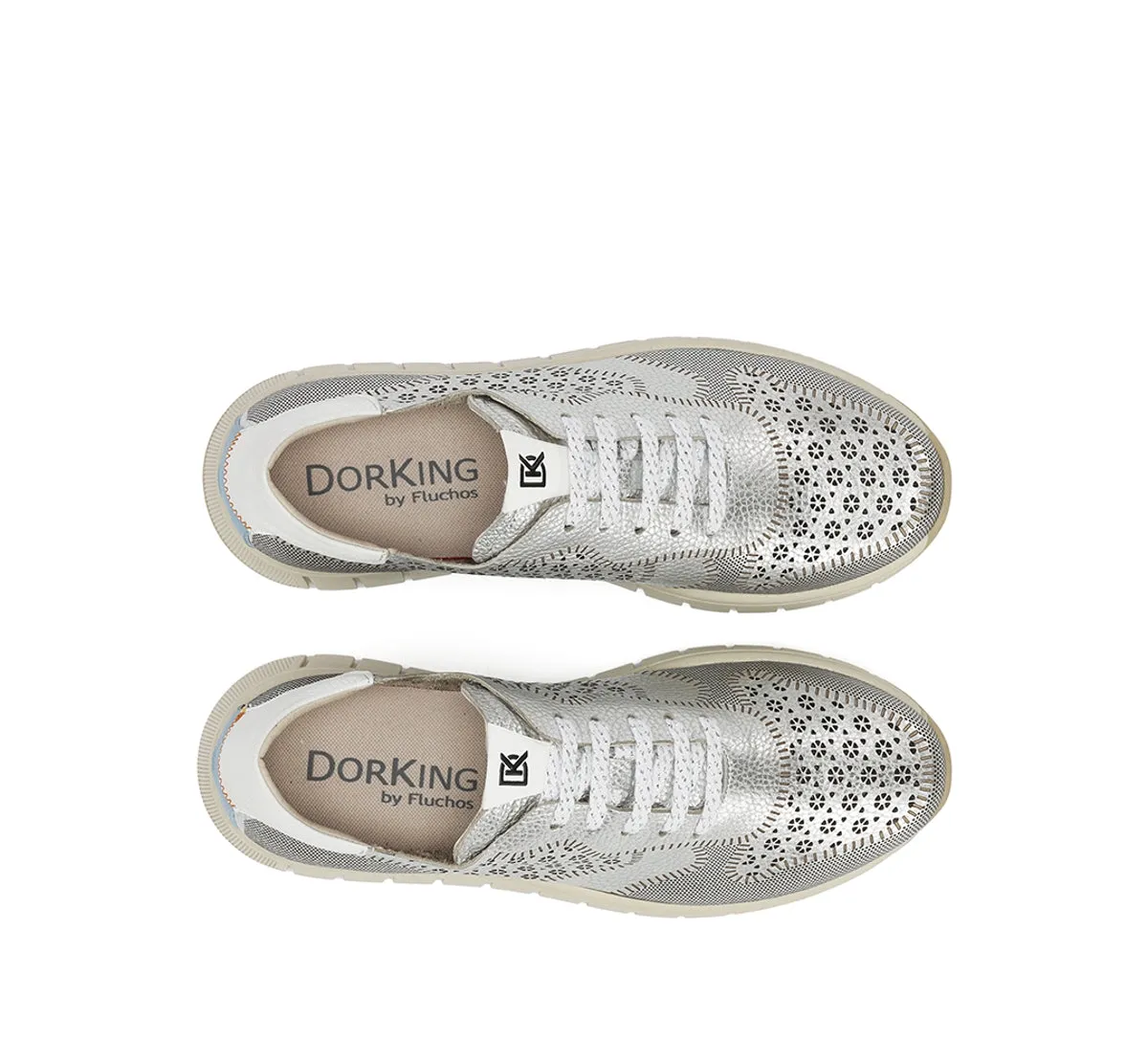 Fluchos Kloss D9632 sneakers donna argento slip-on