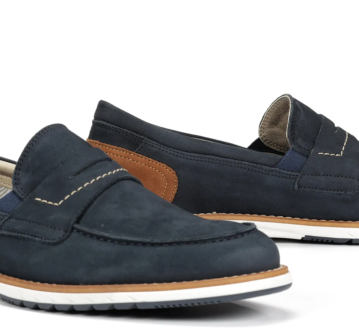 Fluchos Taylor F1980 mocassini uomo blu casual