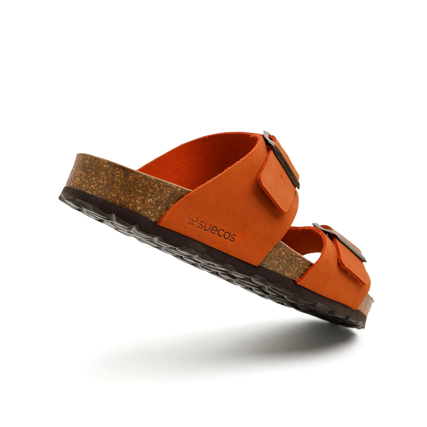 Suecos Bris sandali donna terracotta piani
