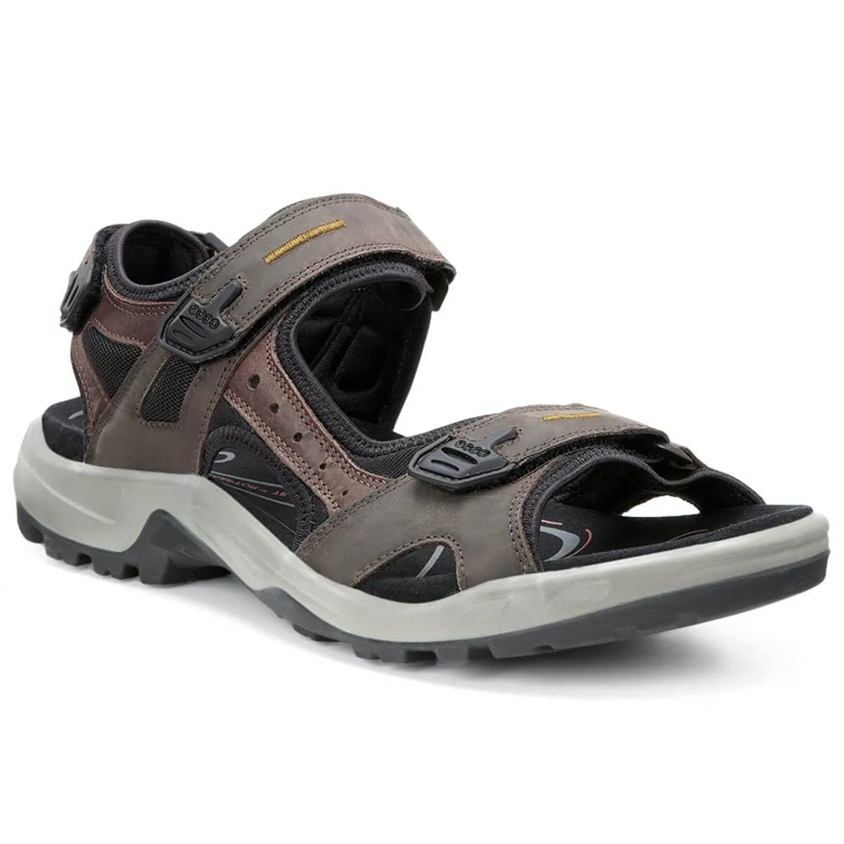 Ecco Irving Fisherman sandali uomo Vetiver pelle