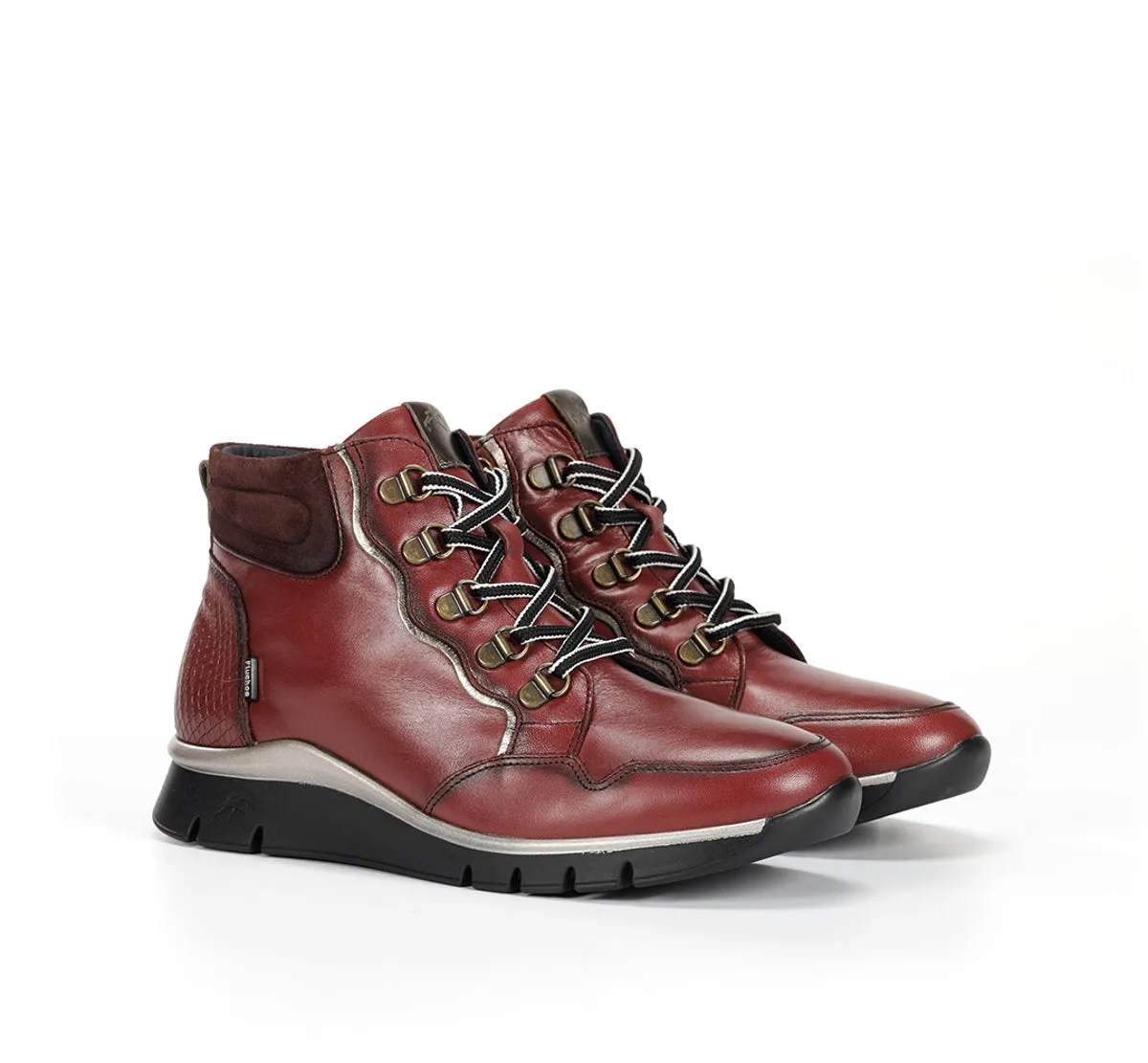 Fluchos Union F2073 stivaletti donna bordeaux pianta larga