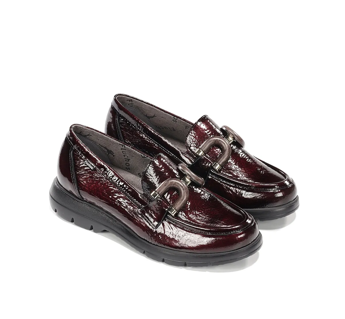 Fluchos Gladis F2514 mocassini rossi donna leggeri